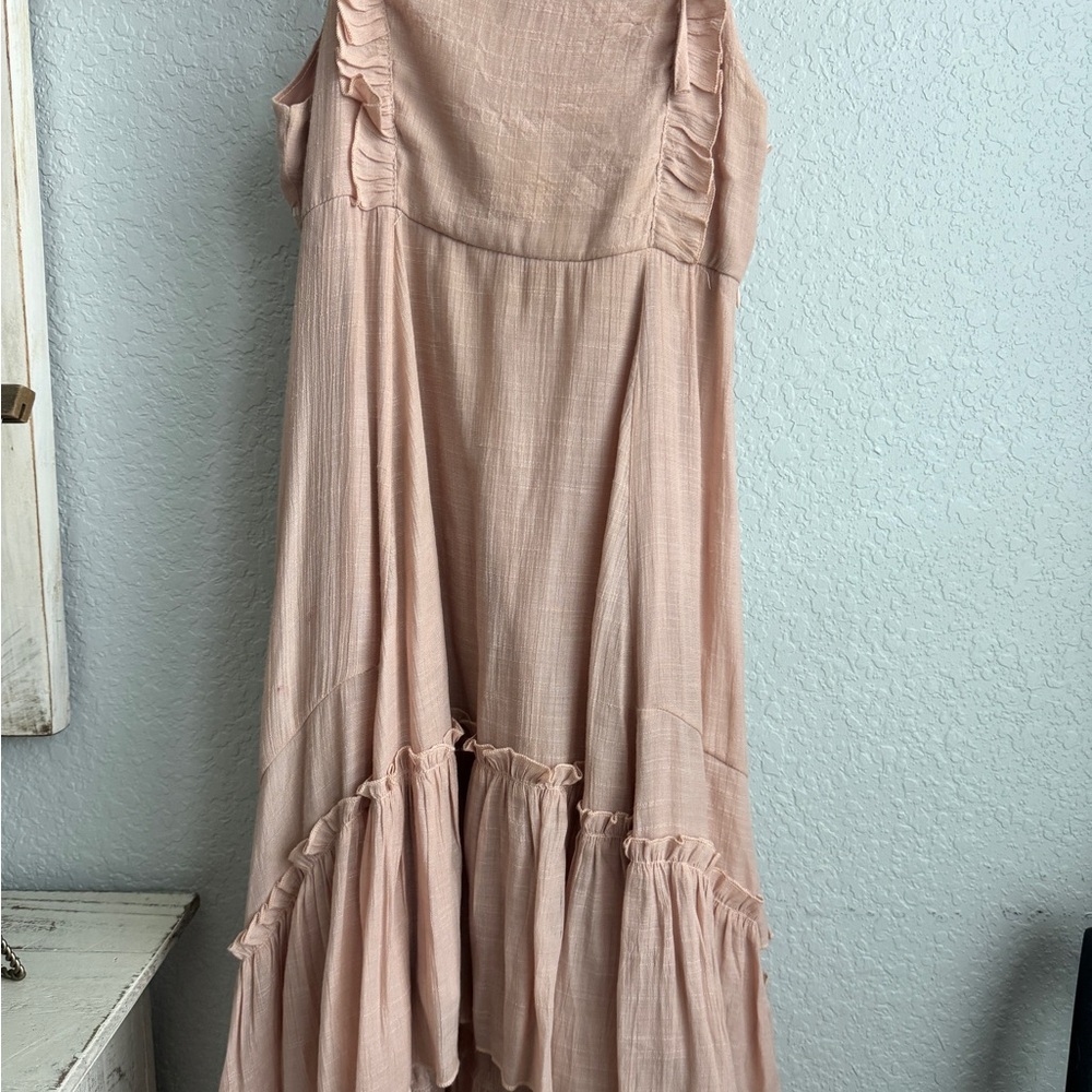 Chic Pink Casual Dress.   (E)
